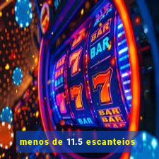 menos de 11.5 escanteios